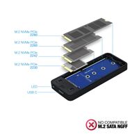 Miniatura 5 de CAJA SSD TOOQ M.2 TQE-2280B USB3.1 GEN2 NVME PCIE NEGRA