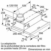 Miniatura 13 de CAMPANA TELESCOPICA BALAY 3BT264MX ANCHO 60 CM INOX