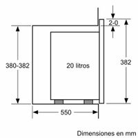 Miniatura 9 de HORNO MICROONDAS INTEGRABLE BALAY 3CG5172B2 20 LITROS CON GRILL BLANCO