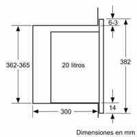 Miniatura 10 de HORNO MICROONDAS INTEGRABLE BALAY 3CG5172B2 20 LITROS CON GRILL BLANCO