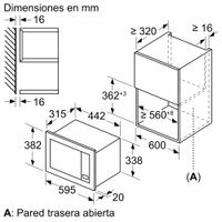 Miniatura 5 de HORNO MICROONDAS INTEGRABLE BALAY 3CG6142X3 20 LITROS CON GRILL INOX