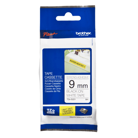 Tape/9mm black on white f P-Touch TZE - Imagen 1 de 2 Tape/9mm black on white f P-Touch TZE - Imagen 1 de 2