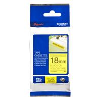 Miniatura 1 de TZE-S641 LAMINATED TAPE 18MM 8M BLACK ON YELLOW EXTRA-STRO NG