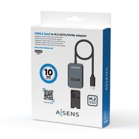 Miniatura 5 de Aisens USB-C Dock M.2 Sata/Nvme-Usb3.1 Gen2 Gris