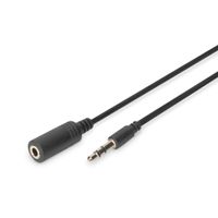 Miniatura 2 de Cable de extensi n de audio  estéreo de 3 5 mm 2.50m  CCS  2x0.10/10  shielded  M/F  negro