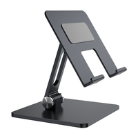 Miniatura 1 de AISENS Soporte de Sobremesa Tamaño XXL Ajustable (2 Pivotes) para Movil / Tablet, Gris