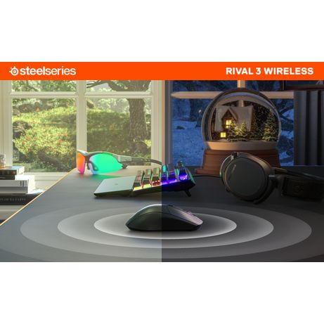 RATON GAMING STEELSERIES RIVAL 3 | WIRELESS | NEGRO - Imagen 7 de 21 RATON GAMING STEELSERIES RIVAL 3 | WIRELESS | NEGRO - Imagen 7 de 21