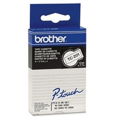 CINTA LAMINADA ROTULADORA BLANCO NEGRO 12MM BROTHER