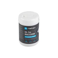 Miniatura 2 de TOALLITAS LIMPIADORAS NATEC RACOON 10X10 CM PACK 100 UDS