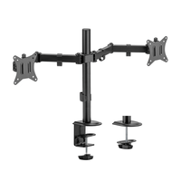 Miniatura 1 de AISENS Soporte De Mesa Eco Giratorio E Inclinable Para Monitor/tv 9kg (3 Pivotes, 2 Brazos) De 17-32, Negro