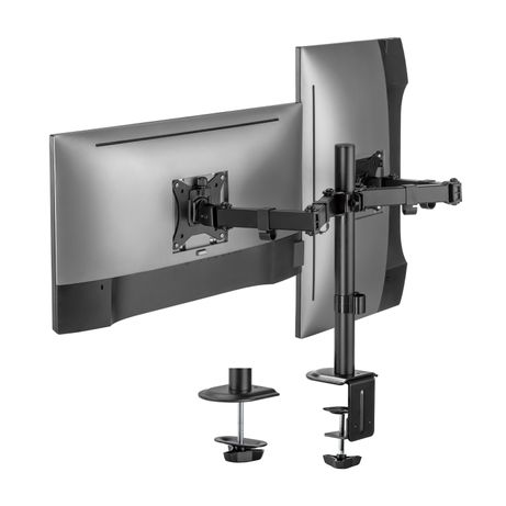 AISENS Soporte De Mesa Eco Giratorio E Inclinable Para Monitor/tv 9kg (3 Pivotes, 2 Brazos) De 17-32, Negro - Imagen 4 de 8 AISENS Soporte De Mesa Eco Giratorio E Inclinable Para Monitor/tv 9kg (3 Pivotes, 2 Brazos) De 17-32, Negro - Imagen 4 de 8