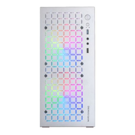 CAJA COMPACTA MICROATX MARS GAMING MC-CORE WHITE FRONTAL METAL-MESH CON 2 VENTILADORES FRGB 120mm VENTANA LATERAL COMPLETA SIN FUENTE DE ALIENTACION - Imagen 2 de 2 CAJA COMPACTA MICROATX MARS GAMING MC-CORE WHITE FRONTAL METAL-MESH CON 2 VENTILADORES FRGB 120mm VENTANA LATERAL COMPLETA SIN FUENTE DE ALIENTACION - Imagen 2 de 2
