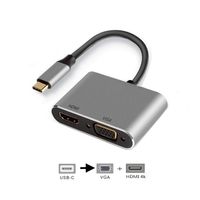 Miniatura 3 de Ewent - EW9700 adaptador de cable de video 0,15 m USB Tipo C HDMI + VG