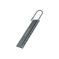 Miniatura 1 de ADAPTADOR USB-C 12IN1 CONCEPTRONIC HDMIx2 DISPLAYPORT GIGABIT USB-C DATOS USB-A AUDIO LAN LECTOR TARJETAS DONN15G
