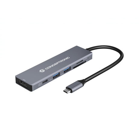 ADAPTADOR USB-C 6IN1 USB 3.2 Gen 1 Docking Station, USB 3.0 x 2, 100W USB PD, 4K 60Hz HDMI, SD, TF/MicroSD - Imagen 1 de 8 ADAPTADOR USB-C 6IN1 USB 3.2 Gen 1 Docking Station, USB 3.0 x 2, 100W USB PD, 4K 60Hz HDMI, SD, TF/MicroSD - Imagen 1 de 8