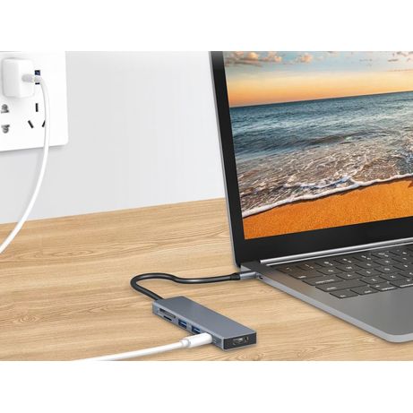 ADAPTADOR USB-C 6IN1 USB 3.2 Gen 1 Docking Station, USB 3.0 x 2, 100W USB PD, 4K 60Hz HDMI, SD, TF/MicroSD - Imagen 7 de 8 ADAPTADOR USB-C 6IN1 USB 3.2 Gen 1 Docking Station, USB 3.0 x 2, 100W USB PD, 4K 60Hz HDMI, SD, TF/MicroSD - Imagen 7 de 8