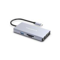 Miniatura 5 de ADAPTADOR USB-C 10IN1 CONCEPTRONIC HDMI VGA USB 3.0 USB-A AUDIO LAN GIGABIT LECTOR DE TARJETAS USB-C PD 100W