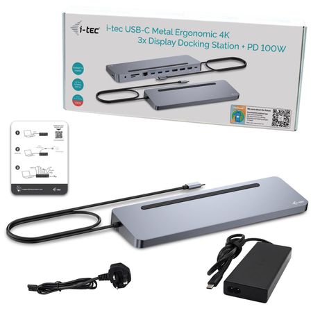 I-TEC USB-C ERGO 3X LCD DOCK METAL ERGONOMIC 4K DOCK PD 100 W - Imagen 3 de 10 I-TEC USB-C ERGO 3X LCD DOCK METAL ERGONOMIC 4K DOCK PD 100 W - Imagen 3 de 10