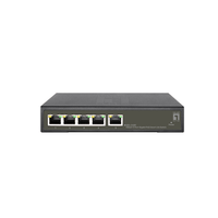 Miniatura 1 de SWITCH SEMIGESTIONABLE LEVEL ONE HILBERT 4P POE 10/100/1000 60W + 1P 10/100/1000 CARCASA METALICA