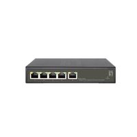 Miniatura 2 de SWITCH SEMIGESTIONABLE LEVEL ONE HILBERT 4P POE 10/100/1000 60W + 1P 10/100/1000 CARCASA METALICA