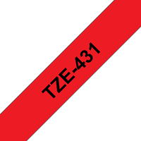 Miniatura 1 de Tape/12mm black on red f P-Touch TZE