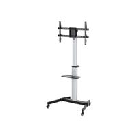Miniatura 3 de SOPORTE PANTALLA DE SUELO CON RUEDAS EQUIP CON ESTANTE COLOR PLATA PARA PANTALLAS DE 37-86" Max. VESA 600x400 Max. 50Kg