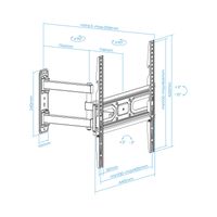 Miniatura 7 de SOPORTE PARED MONITOR/TV TOOQ LP7843TN-B 32´´/55´´ MAX.35KG NEGRO INCLINABLE/GIRATORIO