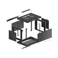 Miniatura 9 de ARMARIO LANBERG MURAL RACK 19" 6U/600X450 FLAT PACK AUTOENSAM NEGRO PTA METALICA