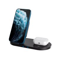 Miniatura 4 de CANYON Estacion de carga inalambrica 2 en 1 10W+5W Negro CNS-WCS202 CNS-WCS202B