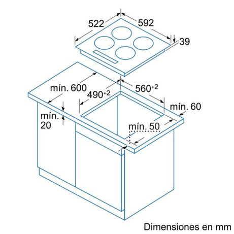 VITROCERAMICA INDEPENDIENTE BALAY 3EB715LR 3 ZONAS COCCION ANCHO 60 CM - Imagen 3 de 3 VITROCERAMICA INDEPENDIENTE BALAY 3EB715LR 3 ZONAS COCCION ANCHO 60 CM - Imagen 3 de 3
