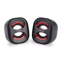 Miniatura 2 de ALTAVOCES 2.0 EQUIP LIFE MINI  6W RMS COLOR NEGRO Y ROJO JACK 3.5" ALIMETANCION USB