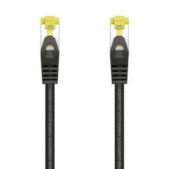AISENS Cable De Red Latiguillo RJ45 LSZH Cat.7 600 MHz S/FTP PIMF AWG26, Negro, 1.0 m