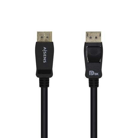 AISENS - CABLE DISPLAYPORT CERTIFICADO V1.4 8K@60HZ, DP/M-DP/M, NEGRO, - Imagen 1 de 5 AISENS - CABLE DISPLAYPORT CERTIFICADO V1.4 8K@60HZ, DP/M-DP/M, NEGRO, - Imagen 1 de 5