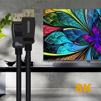 Miniatura 5 de AISENS - CABLE DISPLAYPORT CERTIFICADO V1.4 8K@60HZ, DP/M-DP/M, NEGRO,