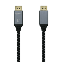 Miniatura 1 de Aisens Cable Displayport V1.4 8k 60hz macho a macho 0.5m gris negro