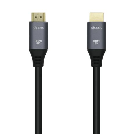 AISENS Cable HDMI V2.1 Ultra Alta Velocidad / HEC 8k@60Hz 48Gbps, A/M-A/M, 0,5 m Gris/Negro - Imagen 1 de 6 AISENS Cable HDMI V2.1 Ultra Alta Velocidad / HEC 8k@60Hz 48Gbps, A/M-A/M, 0,5 m Gris/Negro - Imagen 1 de 6