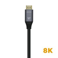 Miniatura 4 de AISENS Cable HDMI V2.1 Ultra Alta Velocidad / HEC 8k@60Hz 48Gbps, A/M-A/M, 0,5 m Gris/Negro