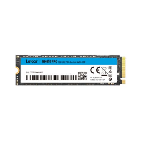 LEXAR NM610 PRO SSD 500GB M.2 3300MB/s PCI Express 3.0 NVMe - Imagen 2 de 5 LEXAR NM610 PRO SSD 500GB M.2 3300MB/s PCI Express 3.0 NVMe - Imagen 2 de 5