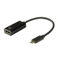 Miniatura 1 de Ewent adaptador de cable video usb tipo c macho a hdmi estandar hembra 0 15m negro