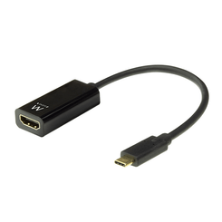 Ewent adaptador de cable video usb tipo c macho a hdmi estandar hembra 0 15m negro