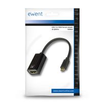 Miniatura 4 de Ewent adaptador de cable video usb tipo c macho a hdmi estandar hembra 0 15m negro