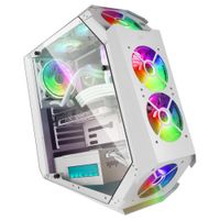 Miniatura 3 de Caja MARS GAMING  MC51W Caja PC Gaming ATX Doble Cristal Templado 5xVentilador RGB Blanco Blanco