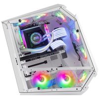 Miniatura 5 de Caja MARS GAMING  MC51W Caja PC Gaming ATX Doble Cristal Templado 5xVentilador RGB Blanco Blanco