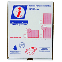 Miniatura 1 de CAJA 50 FUNDAS FORMATO A3 "U" PORTADOCUMENTOS PVC CRISTAL 150 MICRAS IBERPLAS 86Q50