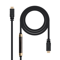 Miniatura 1 de CABLE HDMI NANO CABLE HDMI A/M - HDMI A/M V1.4 25,0M ALTA VELOCIDAD/HEC/REPETIDOR NEGRO