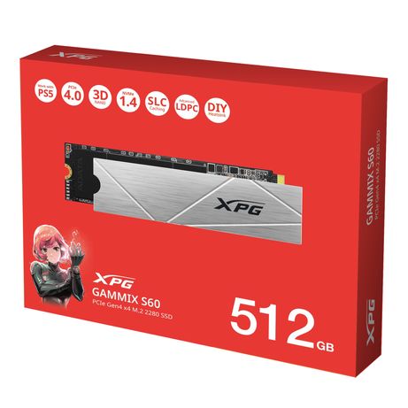 ADATA GAMMIX S60 SSD 512GB M.2 4700MB/s PCI Express 4.0 NVMe - Imagen 9 de 9 ADATA GAMMIX S60 SSD 512GB M.2 4700MB/s PCI Express 4.0 NVMe - Imagen 9 de 9