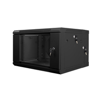 Miniatura 1 de ARMARIO LANBERG MURAL DOBLE SECCION RACK 19" 6U/600X600 FLAT PACK NEGRO