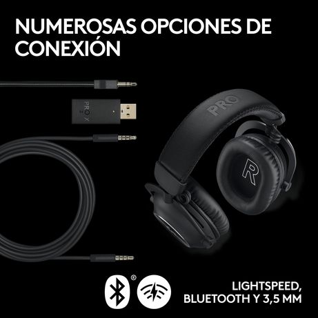 HEADSET LOGITECH WIRELESS GAMING PRO X 2 LIGHTSPEED BLACK P/N: 981-001263 - Imagen 6 de 11 HEADSET LOGITECH WIRELESS GAMING PRO X 2 LIGHTSPEED BLACK P/N: 981-001263 - Imagen 6 de 11