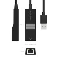 Miniatura 5 de Aisens - Conversor Usb 3.0 A Ethernet Gigabit 10/100/1000 Mbps, Negro,