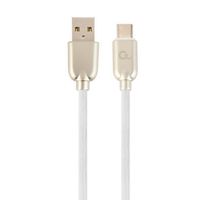 Miniatura 2 de CABLE DE CARGA Y DATOS GEMBIRD USB TIPO C DE CAUCHO PREMIUM, 2M, BLANCO